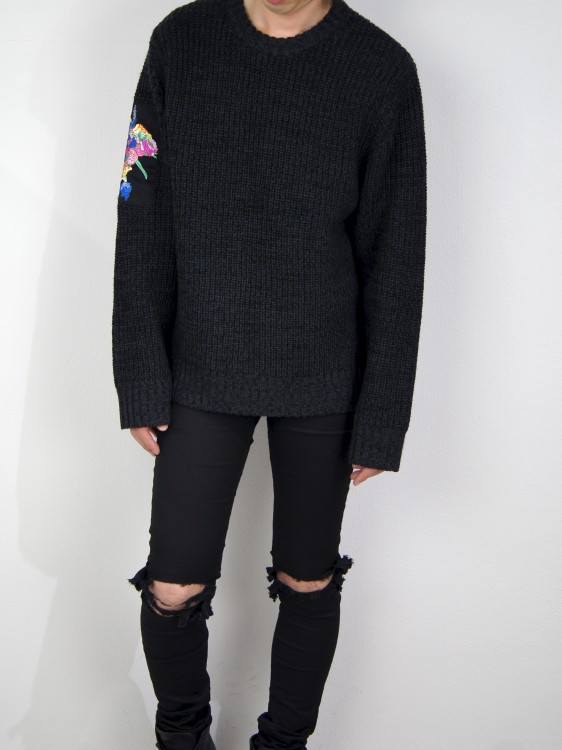 CHRISTIAN DADA ARAKI EMBROIDERY PATCH BULKY WOOL KNIT(クリスチャンダダ)20161013165835.jpg