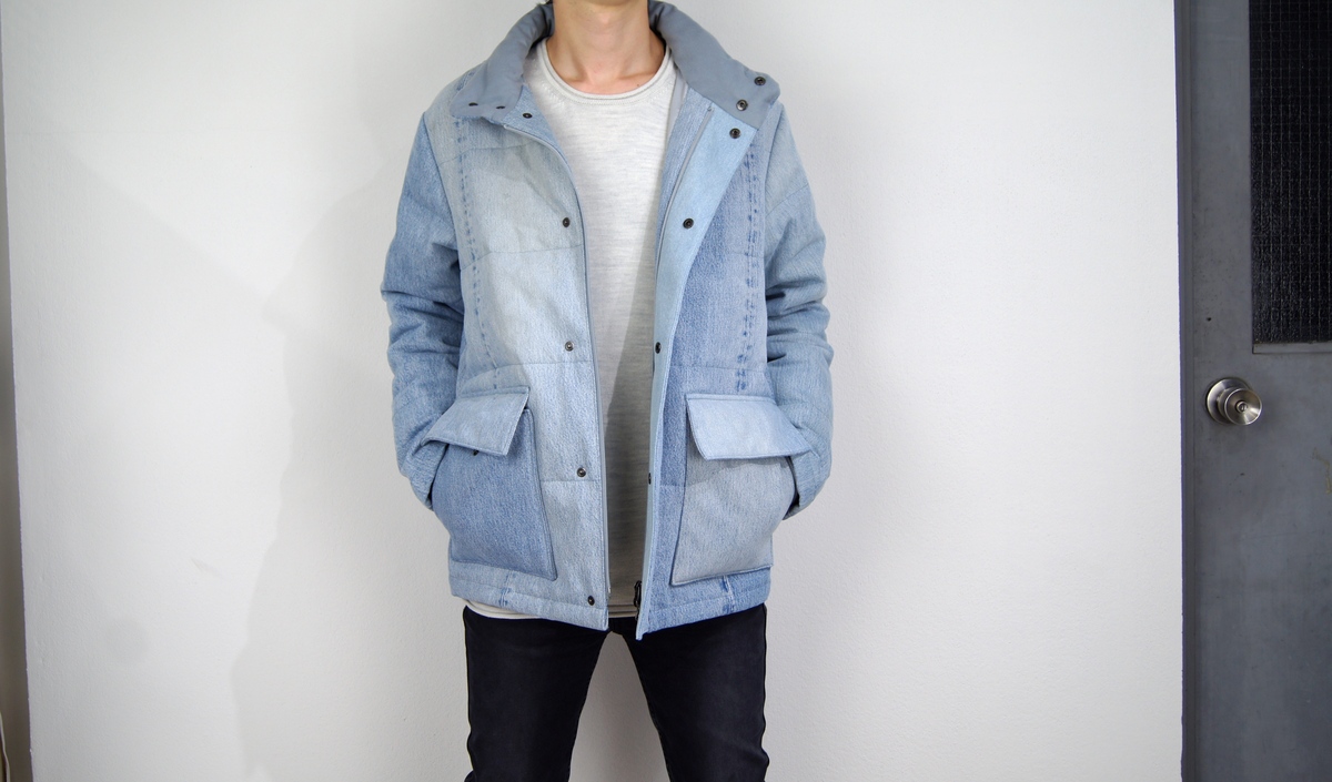 TALKING ABOUT THE ABSTRACTION RE-MAKE DENIM DOWN JACKET(トーキング アバウト ジ アブストラクション)20161128181425.JPG