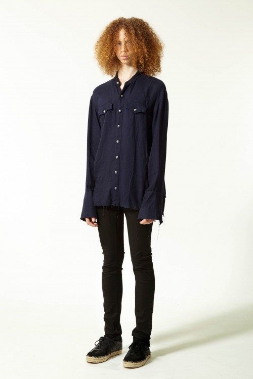 CHRISTIAN DADA Viscose Silk No Collar Uniform Shirt(クリスチャンダダ)20161220195247.jpg