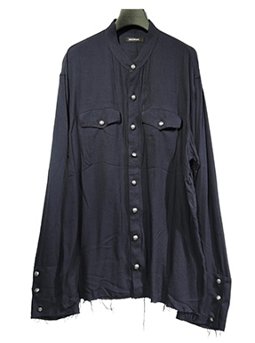 CHRISTIAN DADA Viscose Silk No Collar Uniform Shirt(クリスチャンダダ)20161220195314.jpg