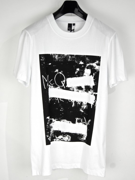 McQ by Alexander McQueen BLANKED OUT SILK SCREEN PRINT T-SHIRT(マックキュー アレキサンダーマックイーン)201652620257.jpg