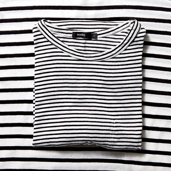 bassike STRIPE RAW POCKET T-SHIRT(ベイシーク)2016927175839.jpg