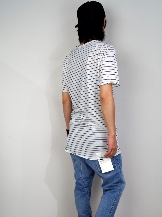 bassike STRIPE RAW POCKET T-SHIRT(ベイシーク)201692718228.jpg