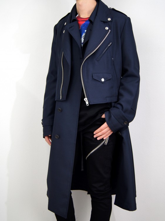 ALMOSTBLACK Layered Trench coat(オールモストブラック)201715142537.jpg