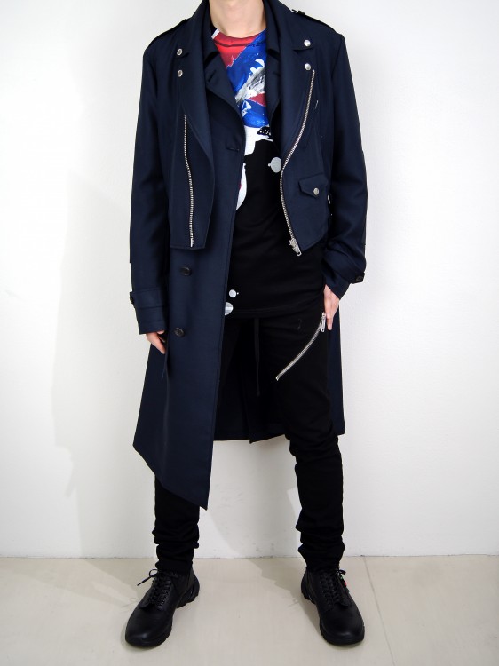 ALMOSTBLACK Layered Trench coat(オールモストブラック)201715142956.jpg