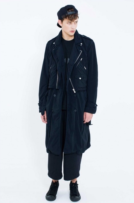 ALMOSTBLACK Layered Trench coat(オールモストブラック)20171514658.jpg