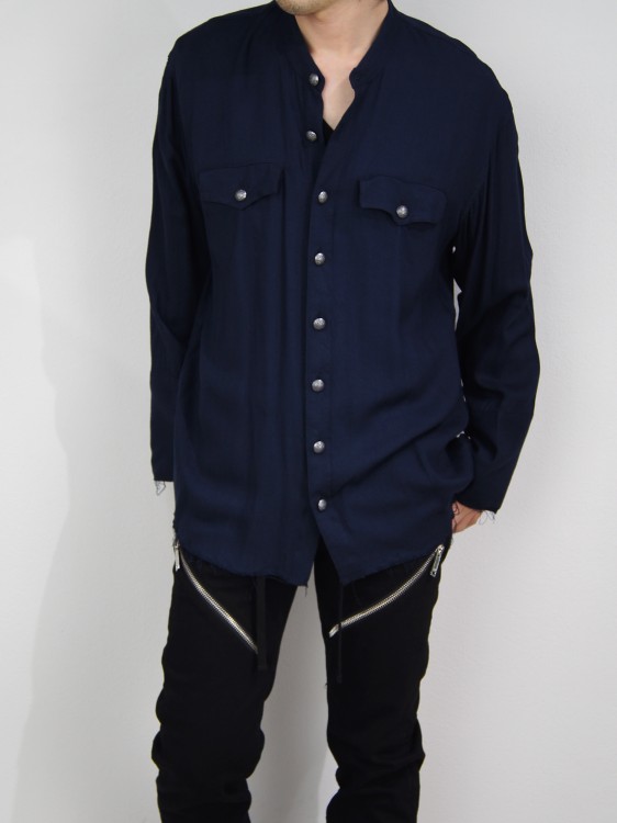 CHRISTIAN DADA OUT Viscose Silk No Collar Uniform Shirt(クリスチャンダダ)2017224191646.jpg