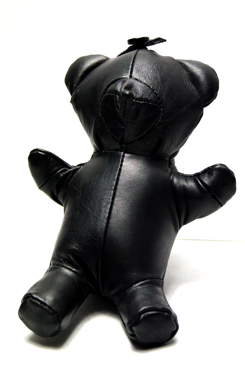 READYMADE VINTAGE LEATHER TEDDY BEAR DOLL-2016131163111.jpg