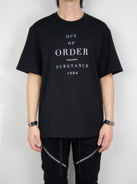 ファインコットン プリントTシャツ(BLACK)