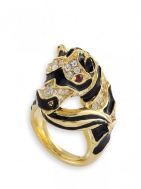 CRYSTAL ZEBRA RING