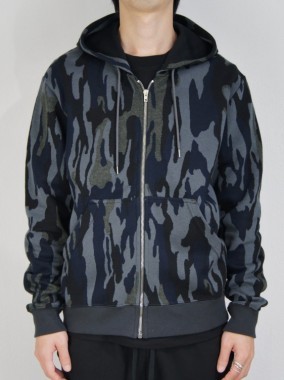 DARK CAMO ZIP HOODIE SWEATSHIRT