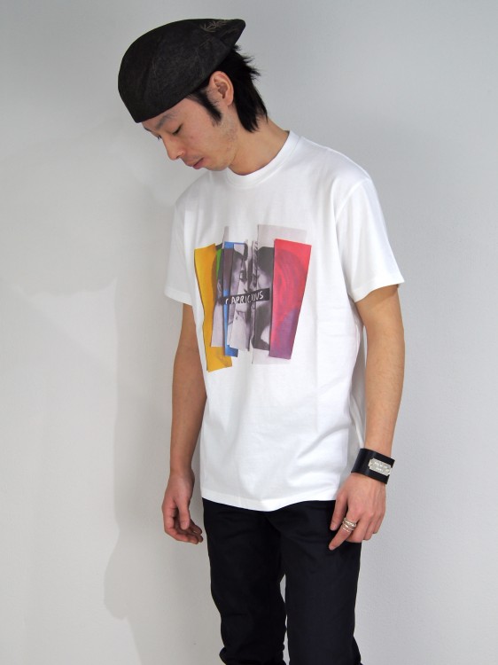 コラージュプリントTシャツ (WHITE・BLACK)