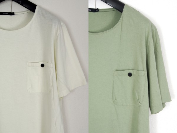 オーガニックコットン ポケットTシャツ(ECRU・MILITARY)