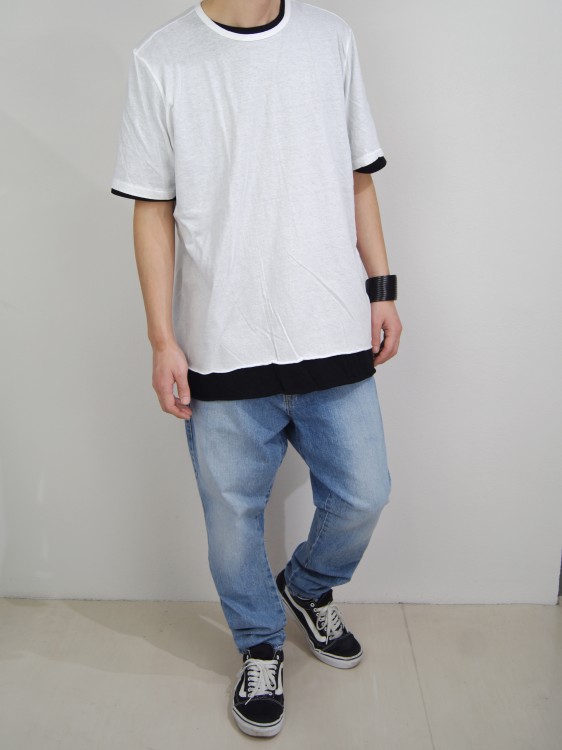 オーバーサイズ オーガニックコットンTシャツ (WHITE・BLACK)