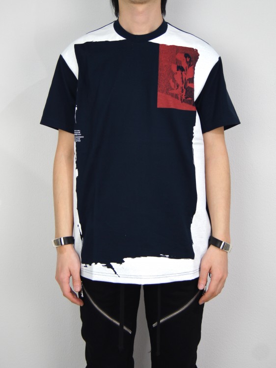 フレーム グラフィックTシャツ (NAVY)