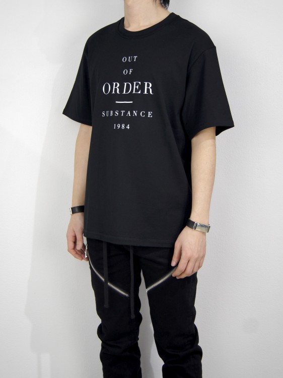 ファインコットン プリントTシャツ(BLACK)