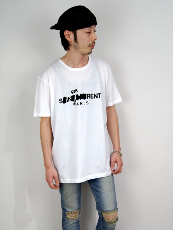 パロディー プリントTシャツ・1   (WHITE・BLACK)