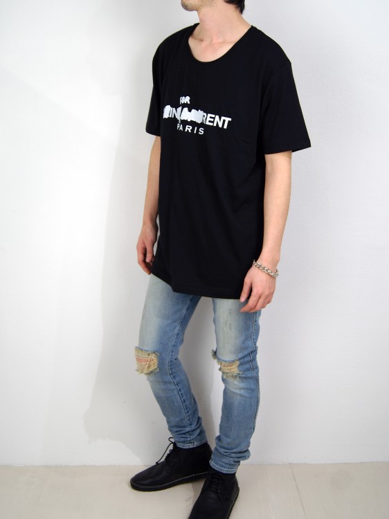 パロディー プリントTシャツ・1   (WHITE・BLACK)