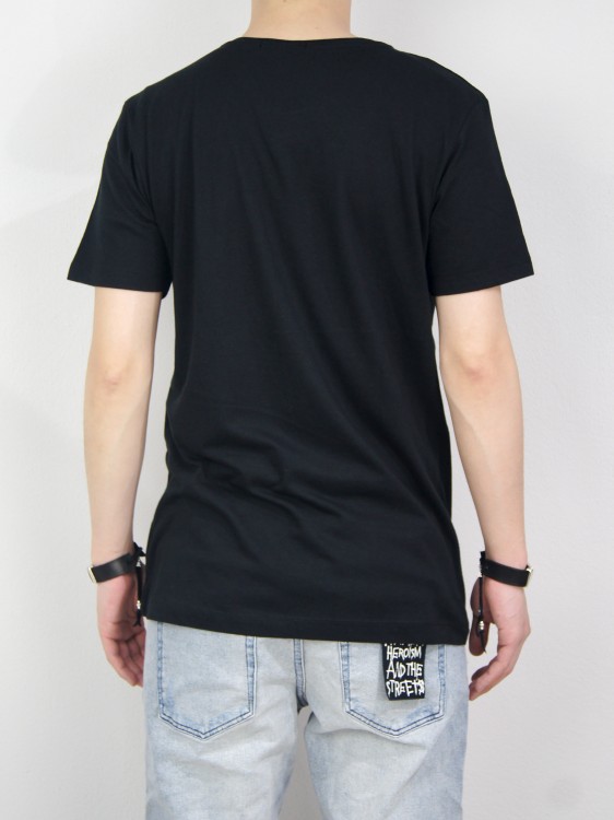 シルクスクリーンプリントTシャツ  (NICE / BLACK)