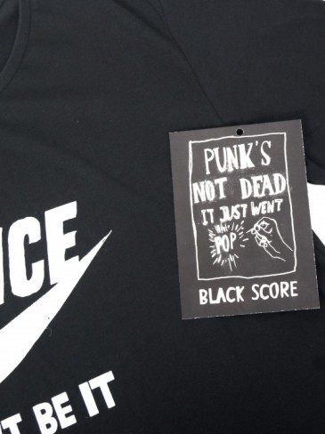 シルクスクリーンプリントTシャツ  (NICE / BLACK)