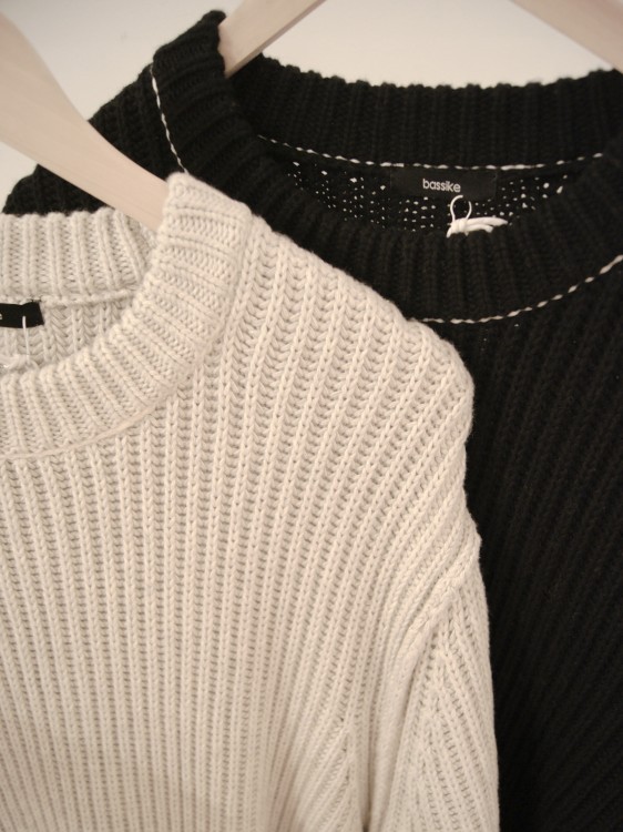 フィッシャーマン リブニット(GRAY MARL・BLACK)