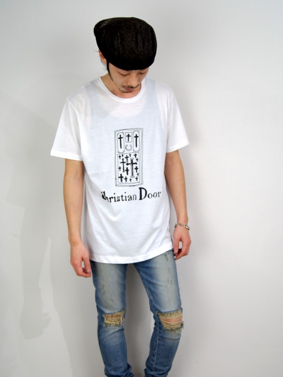 パロディー プリントTシャツ・2   (WHITE・BLACK)