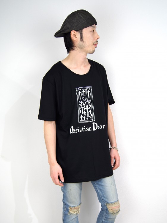 パロディー プリントTシャツ・2   (WHITE・BLACK)