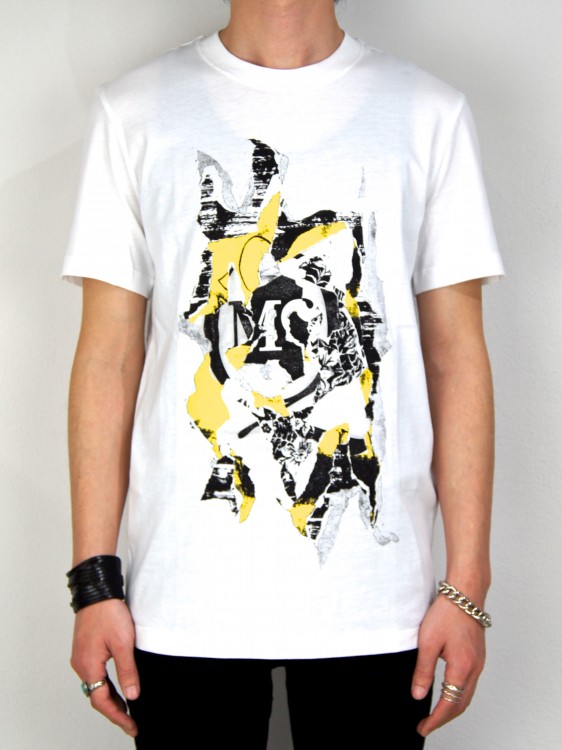 SILK SCREEN PRINT T-SHIRT(WHITE)