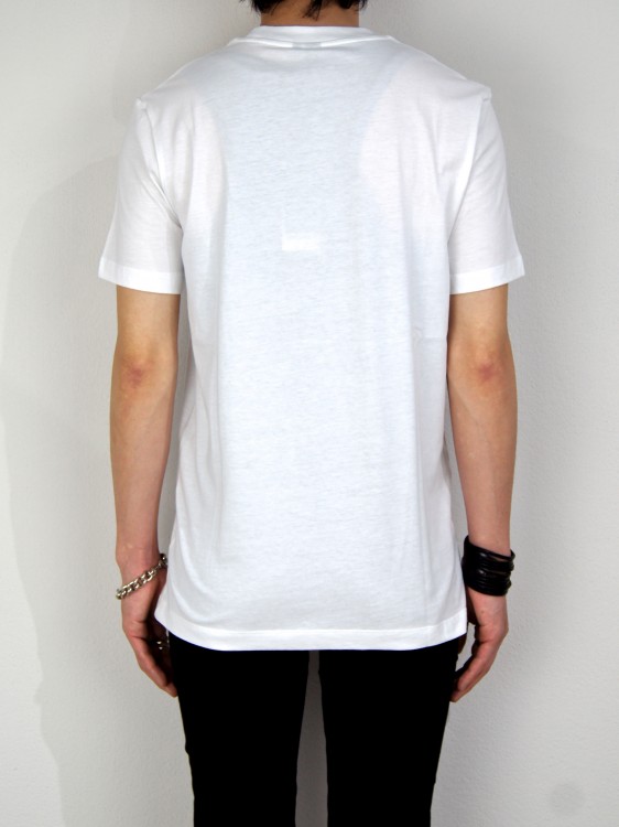 SILK SCREEN PRINT T-SHIRT(WHITE)