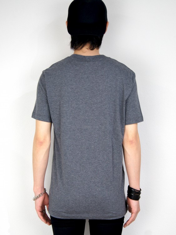 SILK SCREEN PRINT T-SHIRT(GRAY)