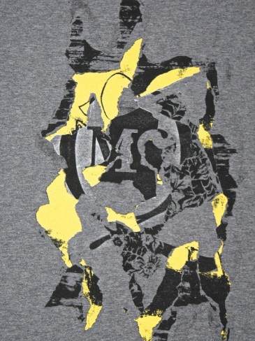 SILK SCREEN PRINT T-SHIRT(GRAY)