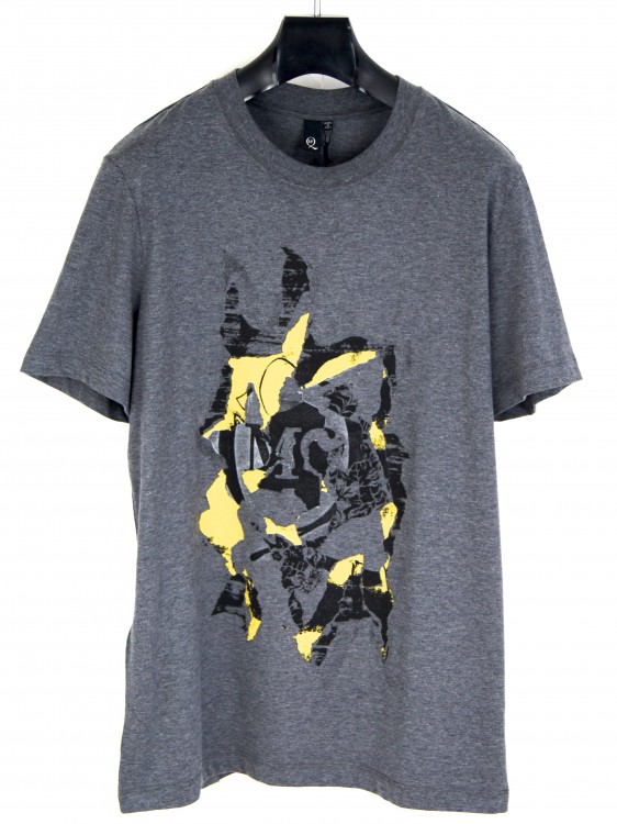 SILK SCREEN PRINT T-SHIRT(GRAY)