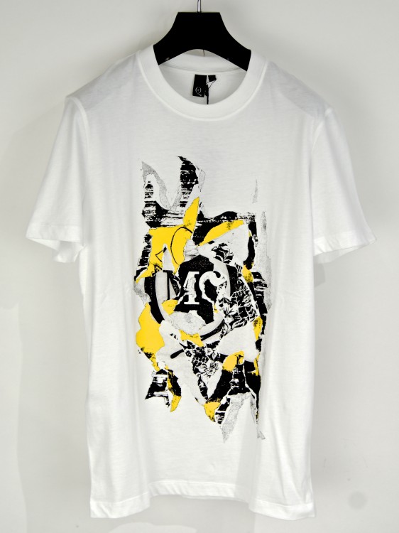 SILK SCREEN PRINT T-SHIRT(WHITE)