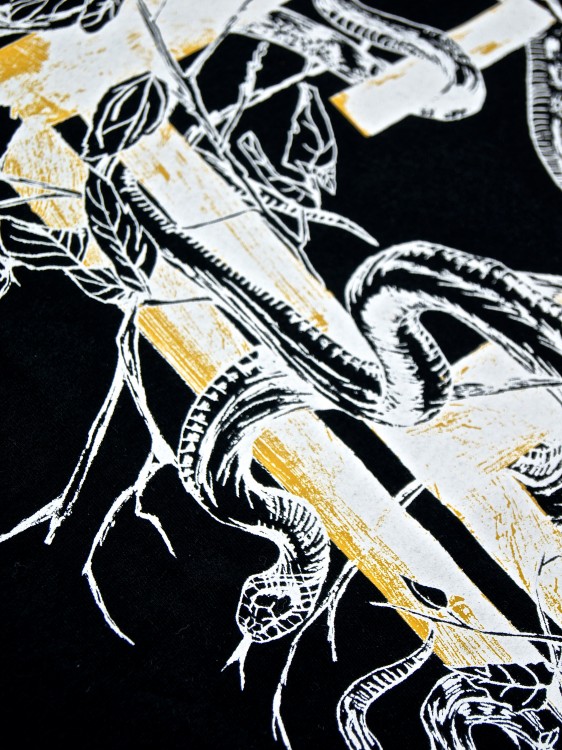 SNAKE SILK SCREEN PRINT T-SHIRT