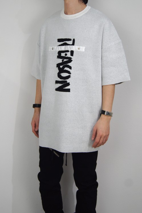 "NO REASON" ジャガードニット(WHITE・BLACK)