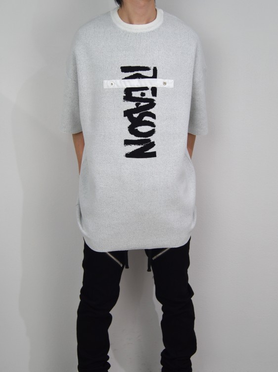 "NO REASON" ジャガードニット(WHITE・BLACK)