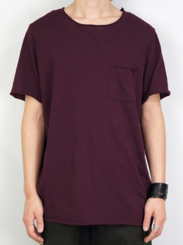 オーガニックコットン ポケットTシャツ(BURGUNDY)