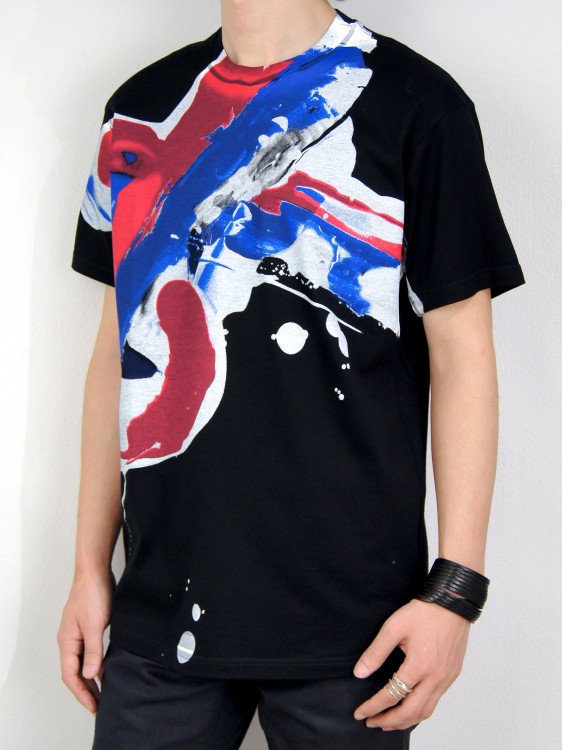 ドローングペイントTシャツ (BLACK・NAVY)