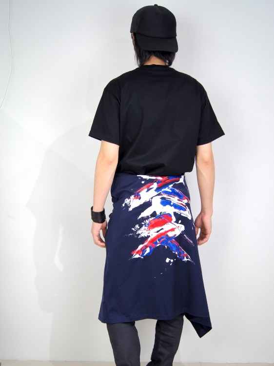 ドローイングミリタリーシャツ (NAVY・BLACK)