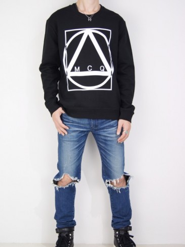 MULTI GEOMETRIC PRINT SWEATSHIRT