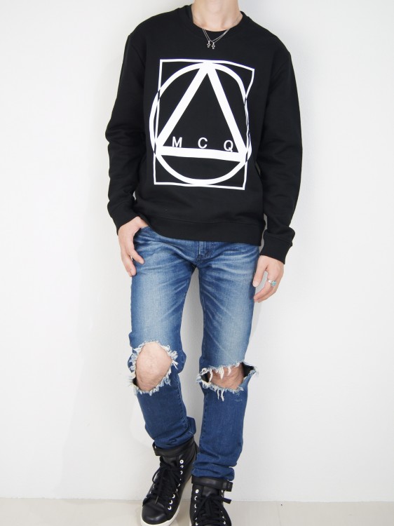 MULTI GEOMETRIC PRINT SWEATSHIRT