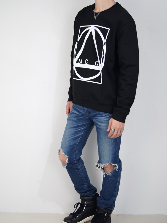 MULTI GEOMETRIC PRINT SWEATSHIRT