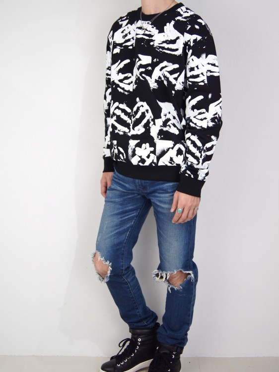 HAND SILK SCREEN PRINT SWEATSHIRT