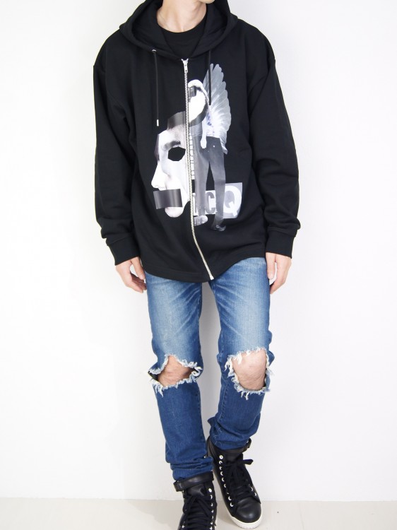 MONTAGE OVERSIZED ZIP HOODIE SWEATSHIRT