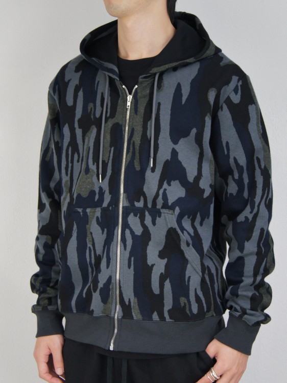 DARK CAMO ZIP HOODIE SWEATSHIRT