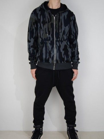 DARK CAMO ZIP HOODIE SWEATSHIRT