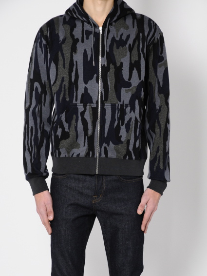 DARK CAMO ZIP HOODIE SWEATSHIRT